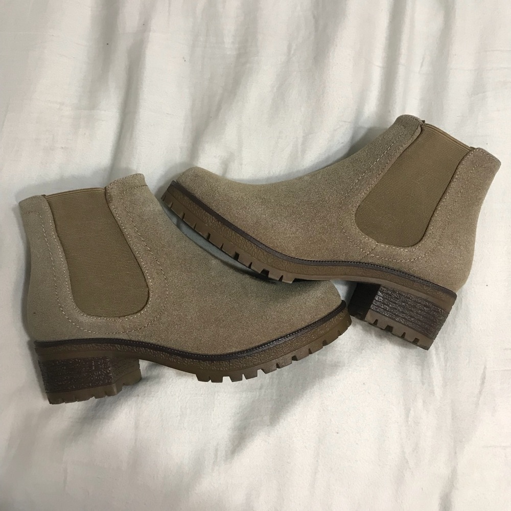 Brown booties from Spain! Like new